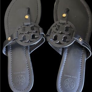 Black Tory Burch Miller Sandals